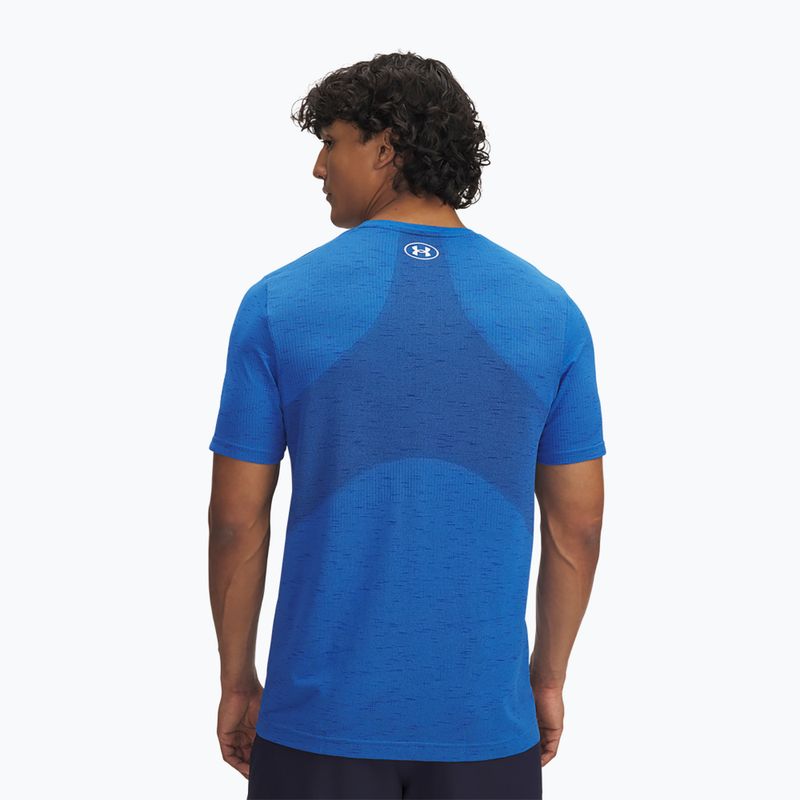 Tricou de antrenament pentru bărbați Under Armour Vanish Seamless Blue Atlantis/White 2