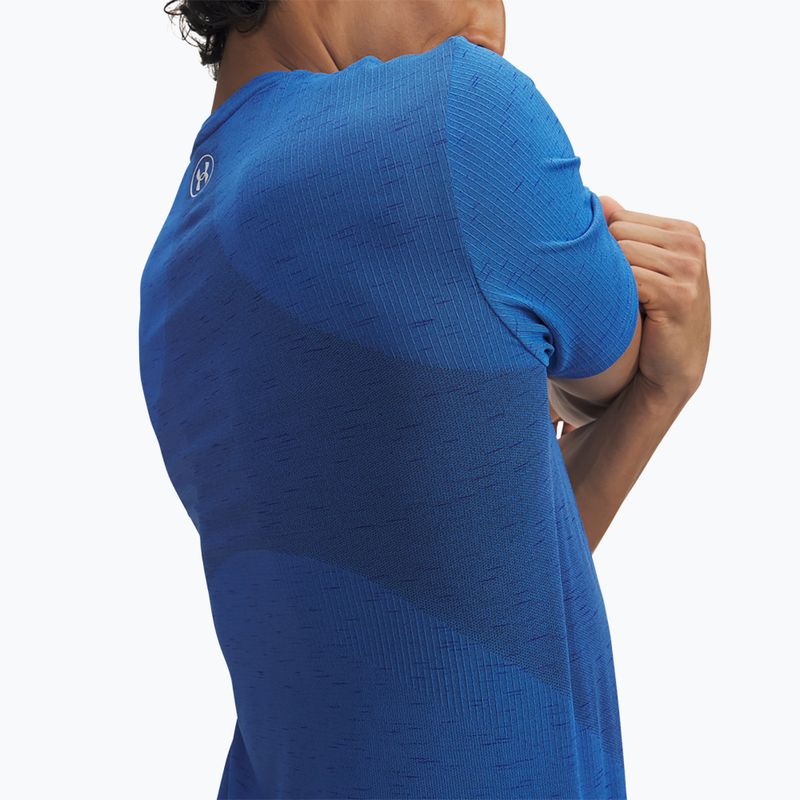 Tricou de antrenament pentru bărbați Under Armour Vanish Seamless Blue Atlantis/White 3