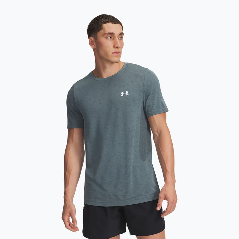 Tricou de antrenament pentru bărbați Under Armour Vanish Seamless jasper blue/white
