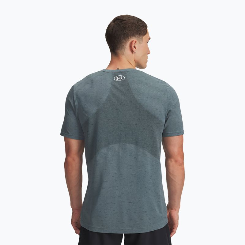Tricou de antrenament pentru bărbați Under Armour Vanish Seamless jasper blue/white 2