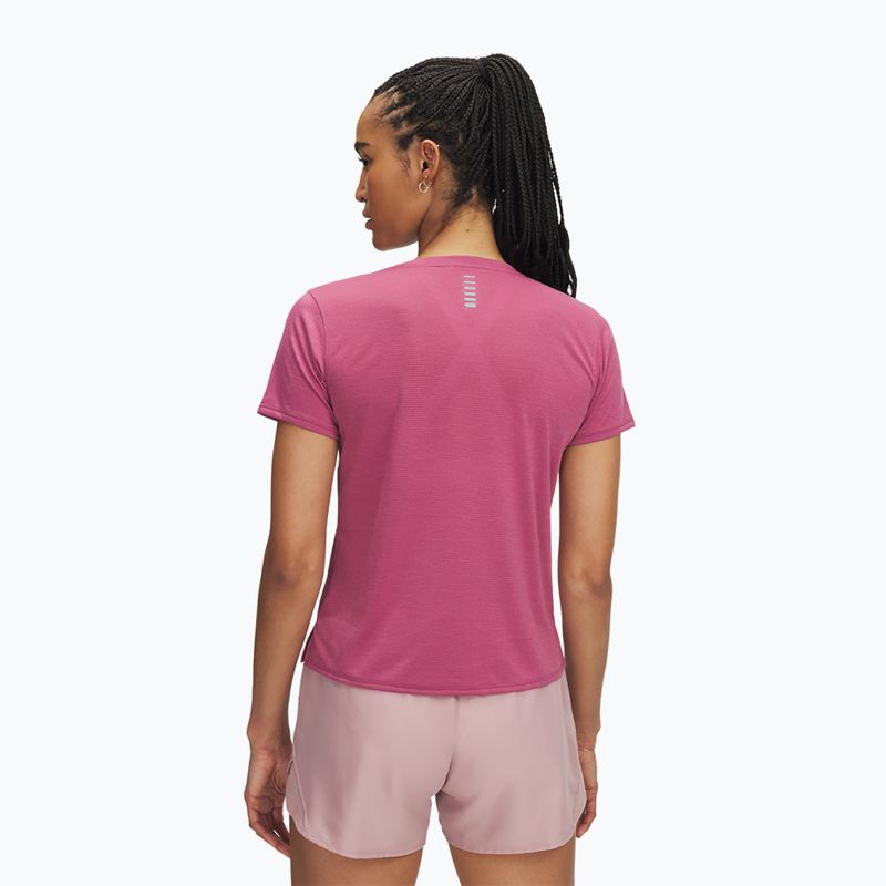 Tricou de alergare pentru femei Under Armour Launch fuchsia dusk/reflective 2