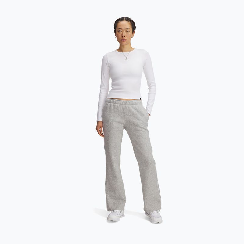 Pantaloni pentru femei Under Armour Rival Fleece Piped mod gray light heather white 2