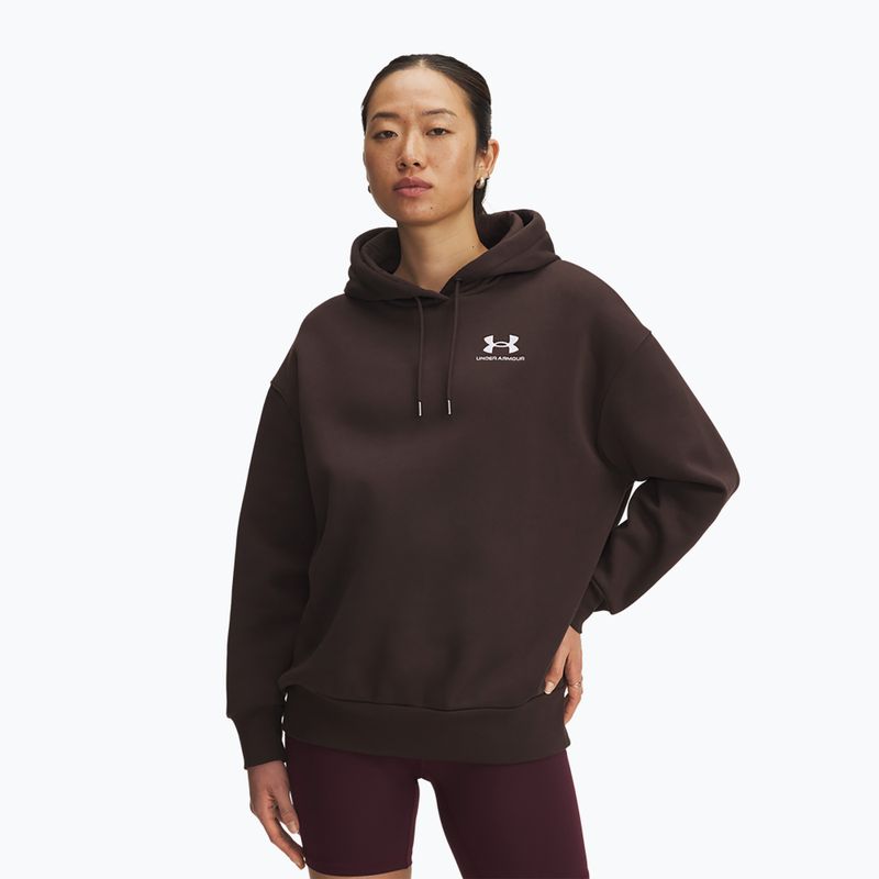 Hanorac damă Under Armour Icon Fleece Hoodie kona brown/white
