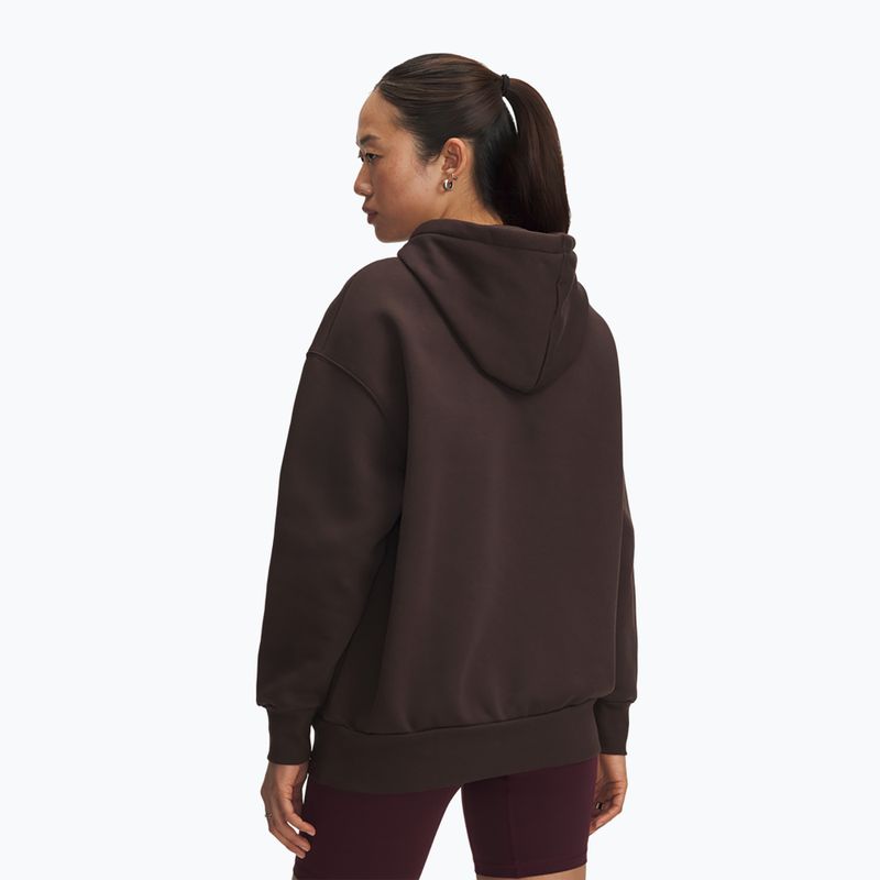 Hanorac damă Under Armour Icon Fleece Hoodie kona brown/white 2