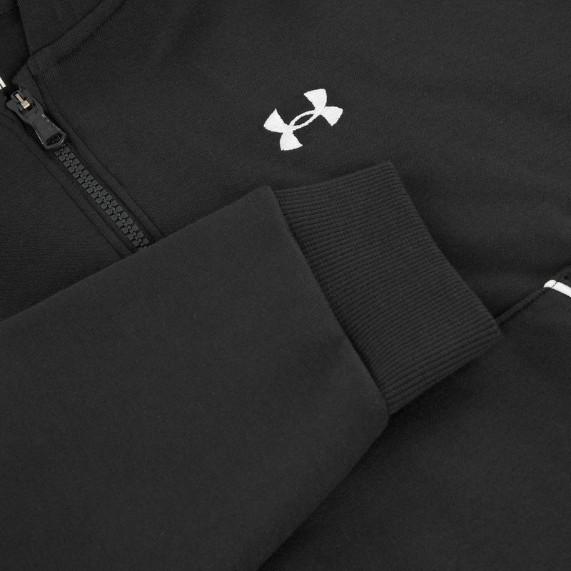 Hanorac pentru femei Under Armour Rival Fleece Piped HZ Hoodie black/white 5