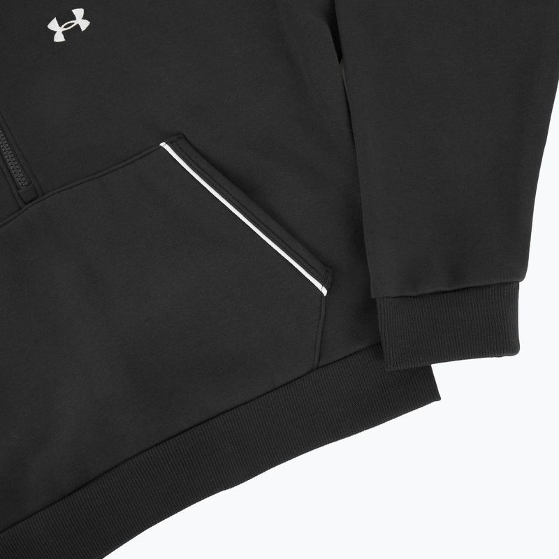 Hanorac pentru femei Under Armour Rival Fleece Piped HZ Hoodie black/white 6