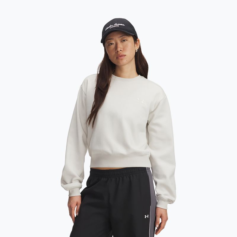 Bluză de antrenament pentru femei Under Armour Icon Vida Fleece Crew summit white/summit white