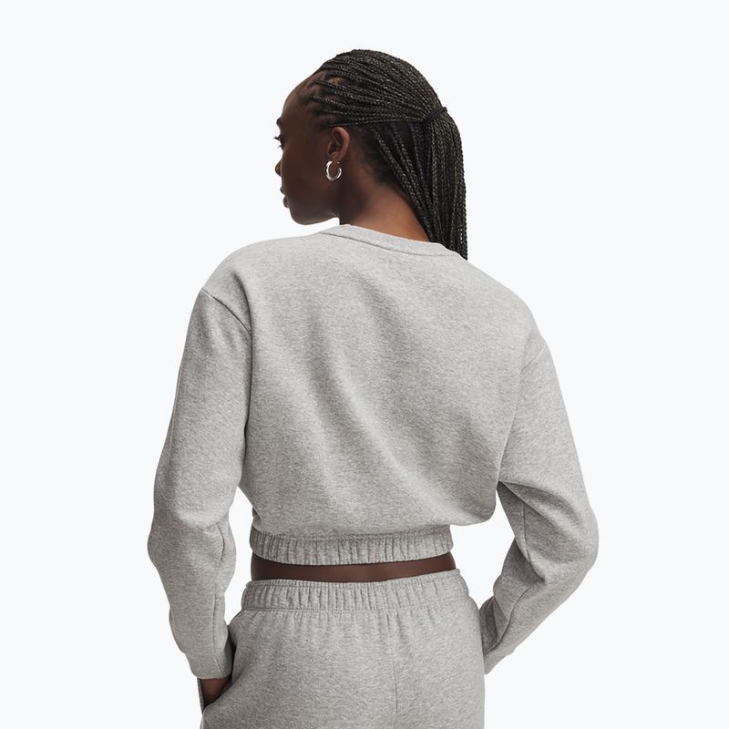 Hanorac pentru femei Under Armour Rival Fleece Piped Crew mod gray light heather/white 2