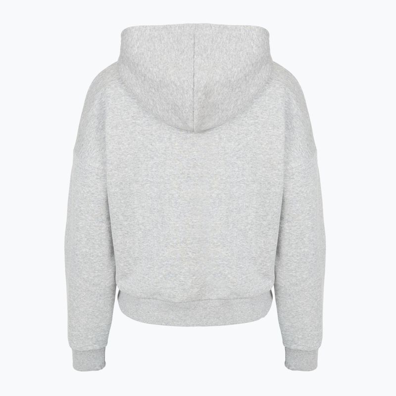 Hanorac pentru femei Under Armour Rival Fleece Piped HZ Hoodie mod gray light heather/white 4