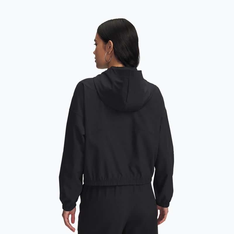 Geacă pentru femei Under Armour Rival Woven Hoody black/black/white 2