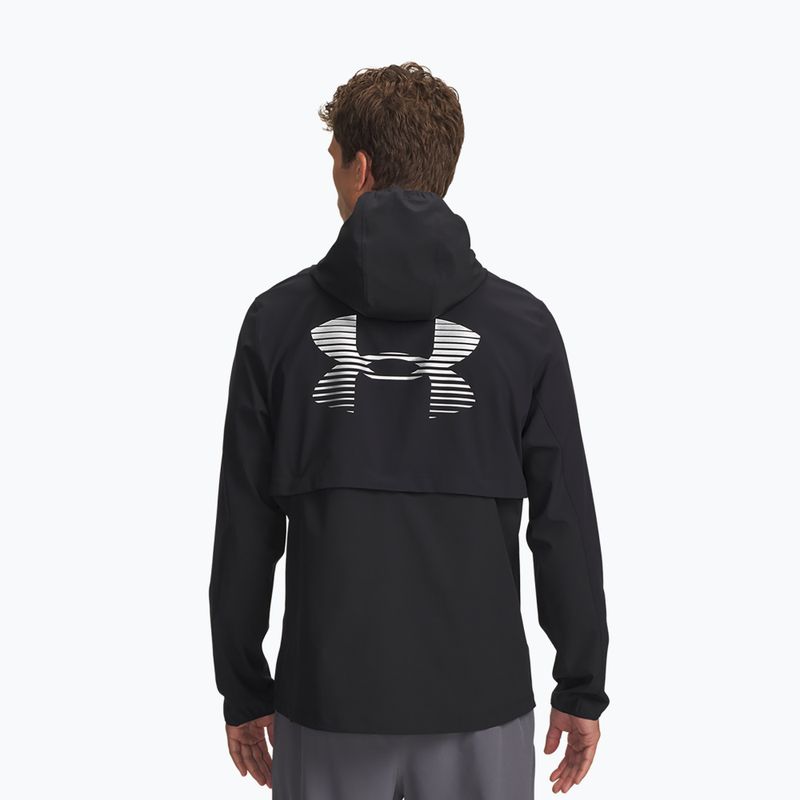 Geacă de alergare pentru bărbați Under Armour Velociti Pro Storm balck/black/reflective 2
