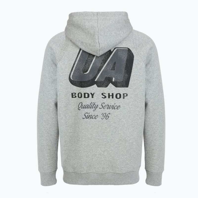 Hanorac pentru bărbați Under Armour Rival Fleece HBR Logo Hoodie mod gray light heather/castlerock 5