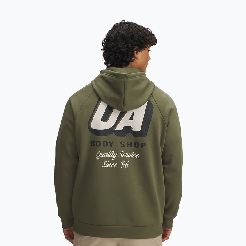 Hanorac pentru bărbați  Under Armour Rival Fleece HBR Logo Hoodie marine od green/stone 2