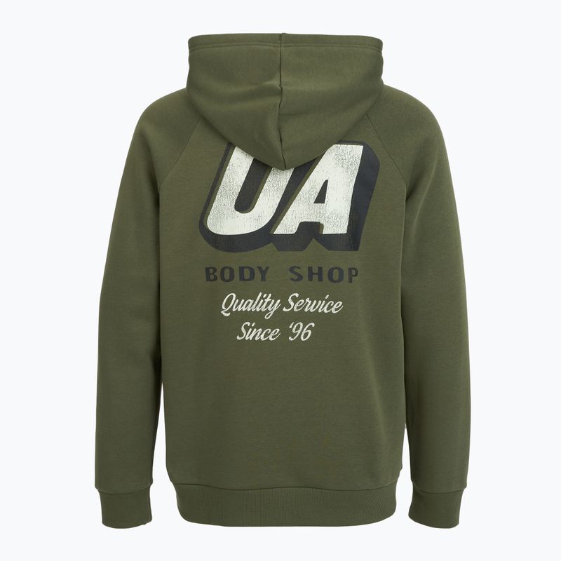 Hanorac pentru bărbați  Under Armour Rival Fleece HBR Logo Hoodie marine od green/stone 5