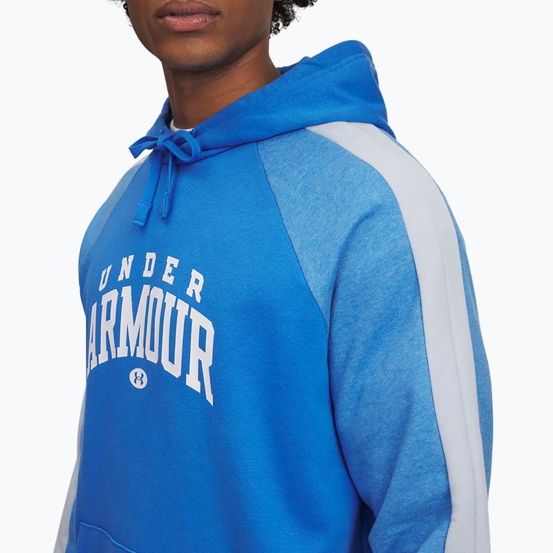 Hanorac pentru bărbați  Under Armour Rival Fleece Colorblock Hoodie blue atlantis/white 3