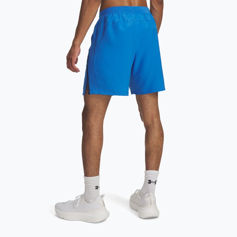 Șorturi de alergare pentru bărbați Under Armour Launch 7" blue atlantis/washed navy/reflective 3