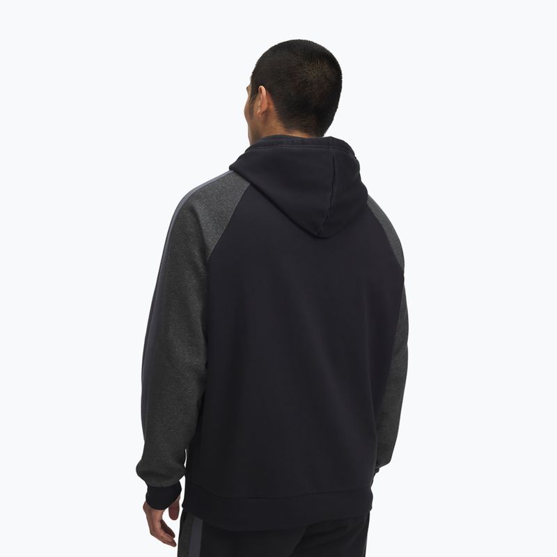 Hanorac pentru bărbați  Under Armour Rival Fleece Colorblock Hoodie black/castlerock/white 2
