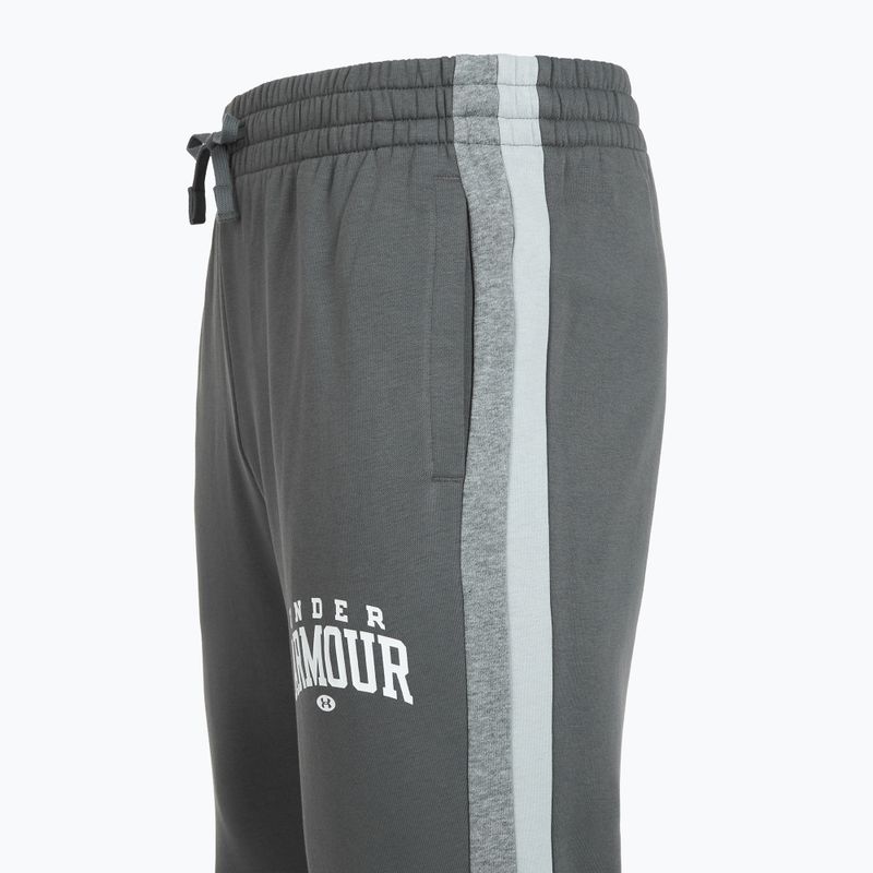 Pantaloni de antrenament pentru bărbați Under Armour Rival Fleece Colorblock castlerock/mod gray/white 6
