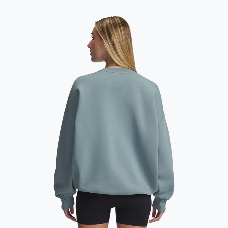 Bluză pentru femei Under Armour Rival Fleece Varsity Crew serpentine/white 2