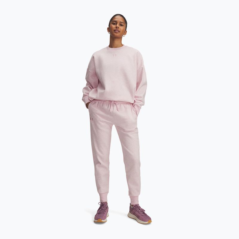 Pantaloni pentru femei Under Armour Rival Fleece prime pink light heather/prime pink 2