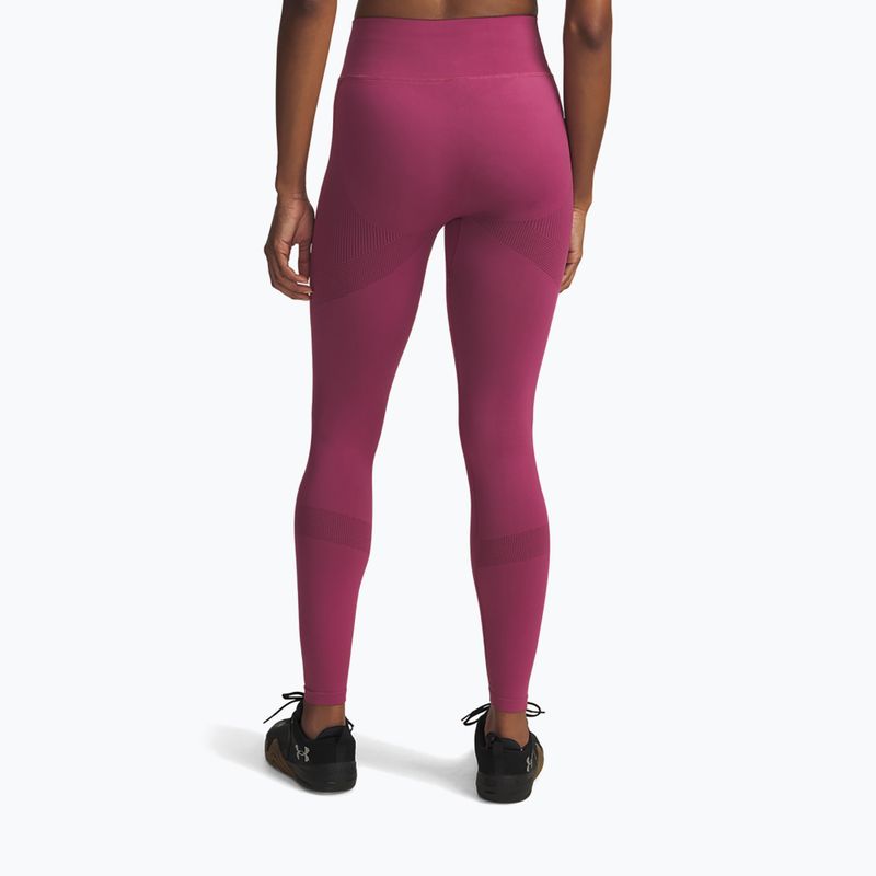 Colanți de antrenament pentru femei Under Armour Vanish Seamless fuchsia dusk/dark maroon/dark maroon 3