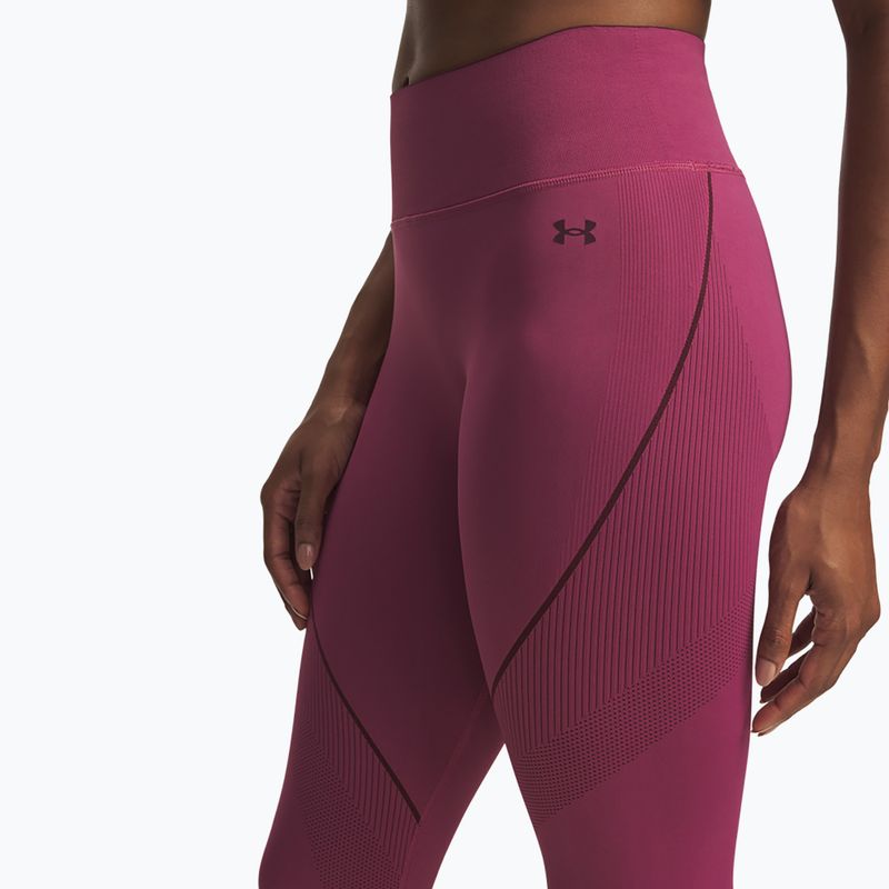 Colanți de antrenament pentru femei Under Armour Vanish Seamless fuchsia dusk/dark maroon/dark maroon 4