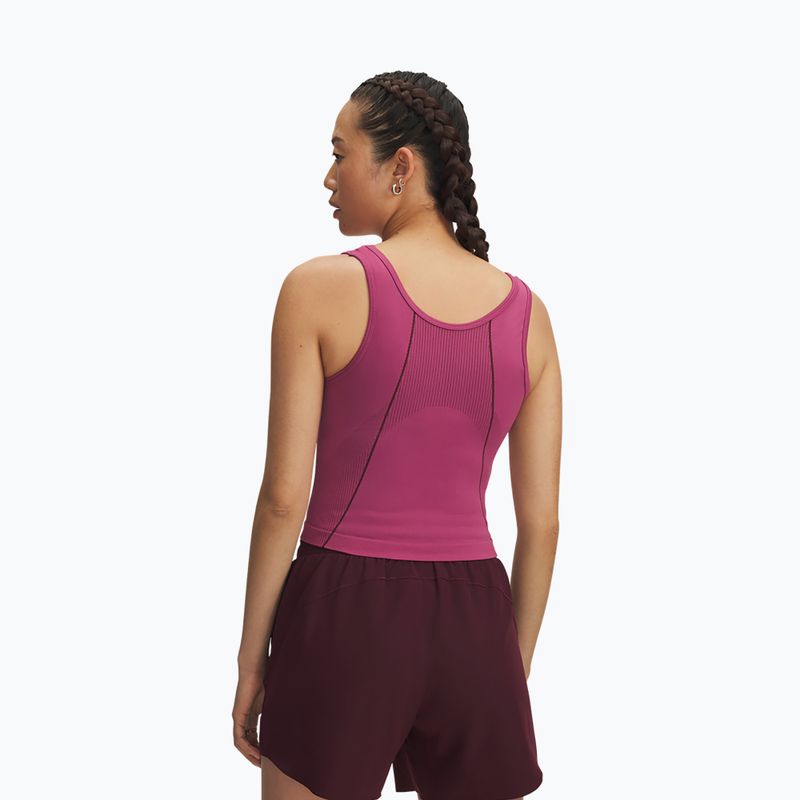 Tricou de antrenament pentru femei Under Armour Vanish Seamless Tank fuchsia dusk/dark maroon/dark maroon 2