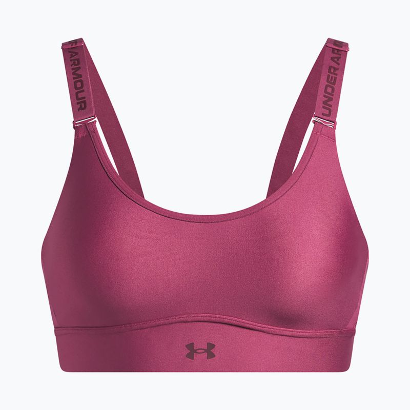 Sutien de antrenament Under Armour Infinity Mid fuchsia dusk/dark maroon 4