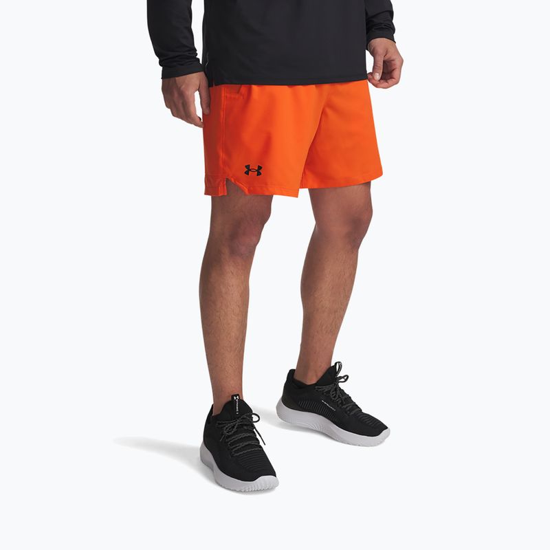 Pantaloni scurți de antrenament pentru bărbați Under Armour UA Vanish Woven 6in orange base/black