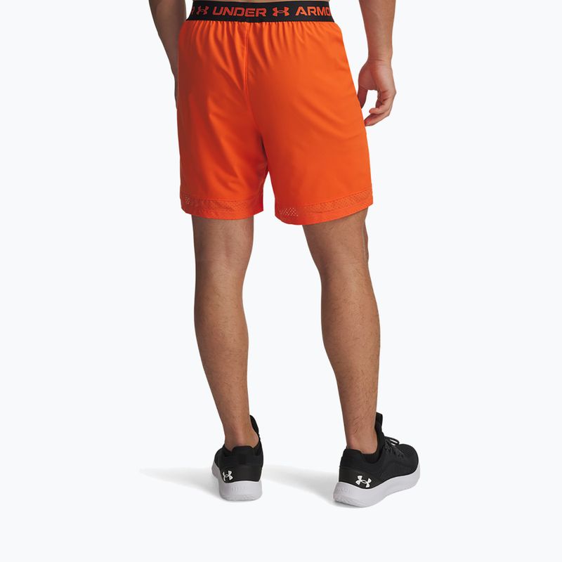 Pantaloni scurți de antrenament pentru bărbați Under Armour UA Vanish Woven 6in orange base/black 3