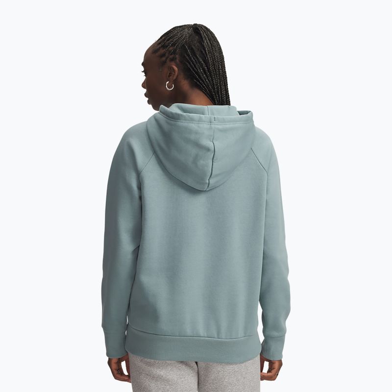 Hanorac pentru femei Under Armour Rival Fleece Big Logo Hoody serpentine/white 2