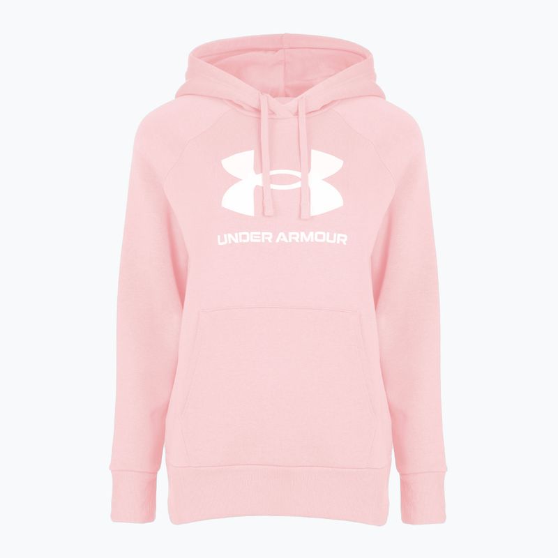 Hanorac pentru femei Under Armour Rival Fleece Big Logo Hoody prime pink/white 3
