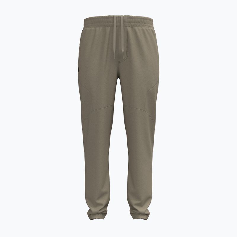 Pantaloni de antrenament pentru bărbați Under Armour Unstoppable Tapered Pants city khaki/black 5