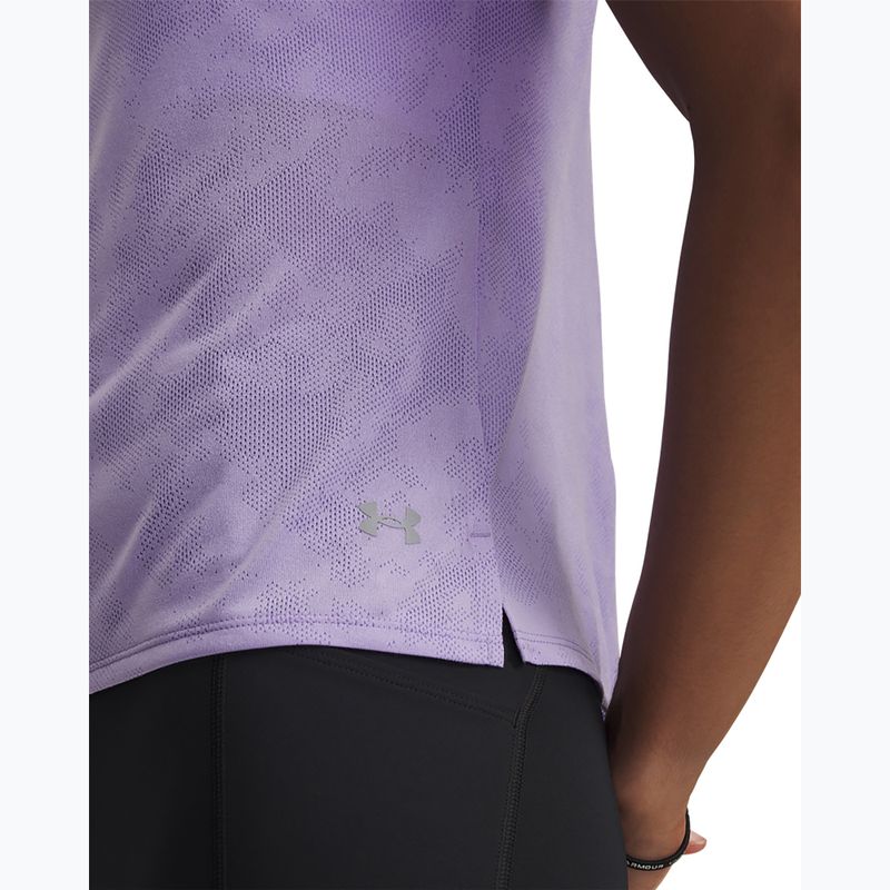 Tricou de alergare pentru femei Under Armour Launch Jacquard transparent/reflective 3