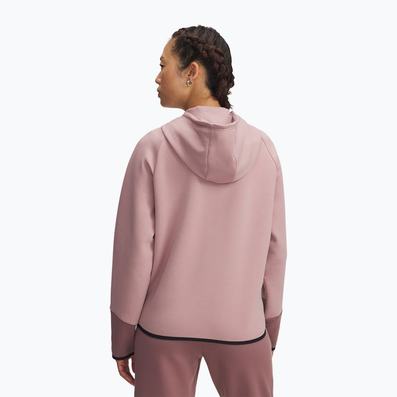 Bluză pentru femei Under Armour Unstoppable Fleece HZ tourmaline pink/maroon mist/black 2