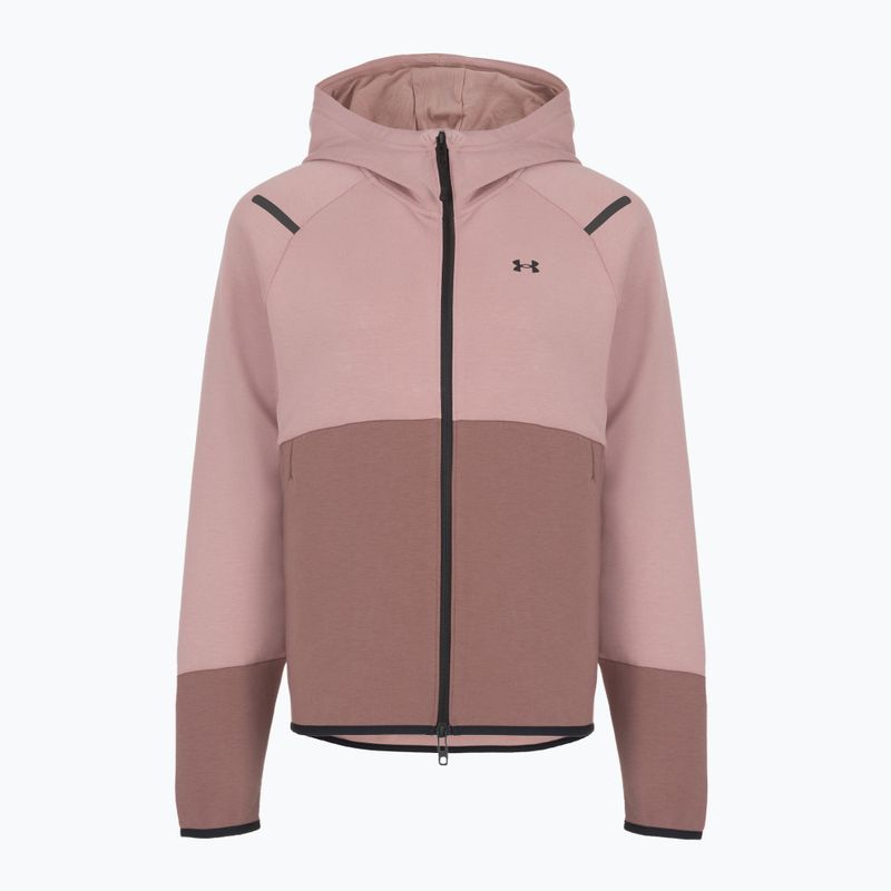 Bluză pentru femei Under Armour Unstoppable Fleece HZ tourmaline pink/maroon mist/black 4
