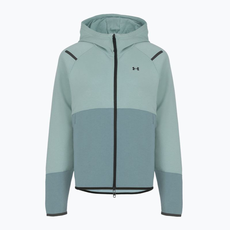 Bluză pentru femei Under Armour Unstoppable Fleece HZ serpentine/jasper blue/black 4