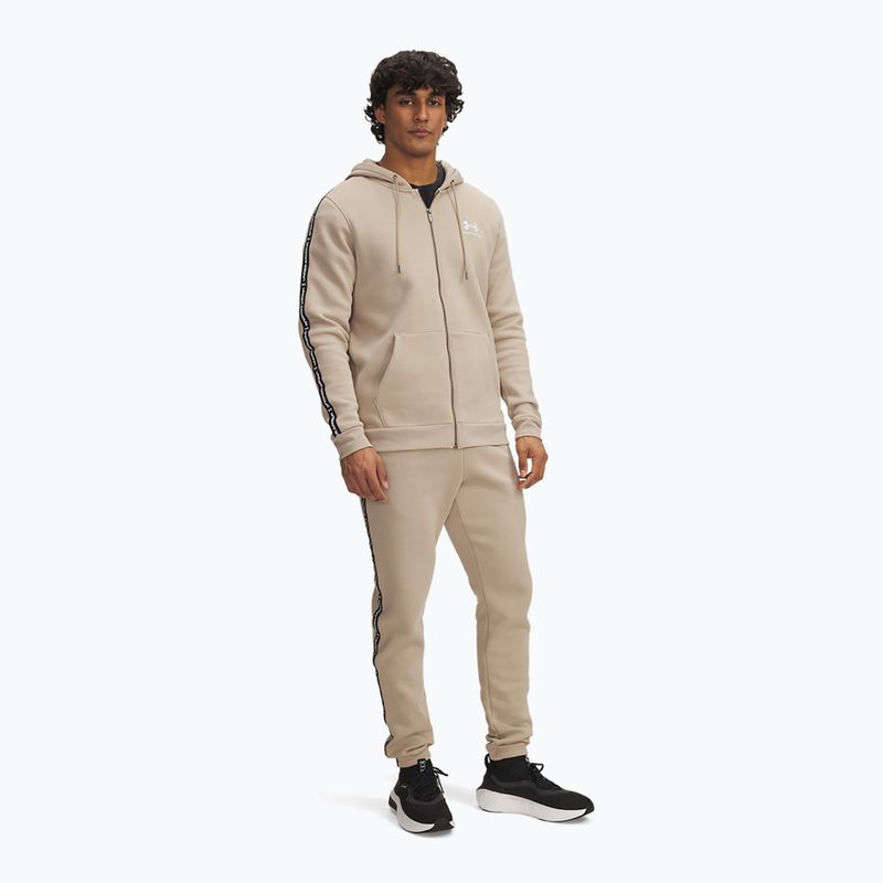 Pantaloni pentru bărbați Under Armour Icon Fleece Jgr city khaki/white 2