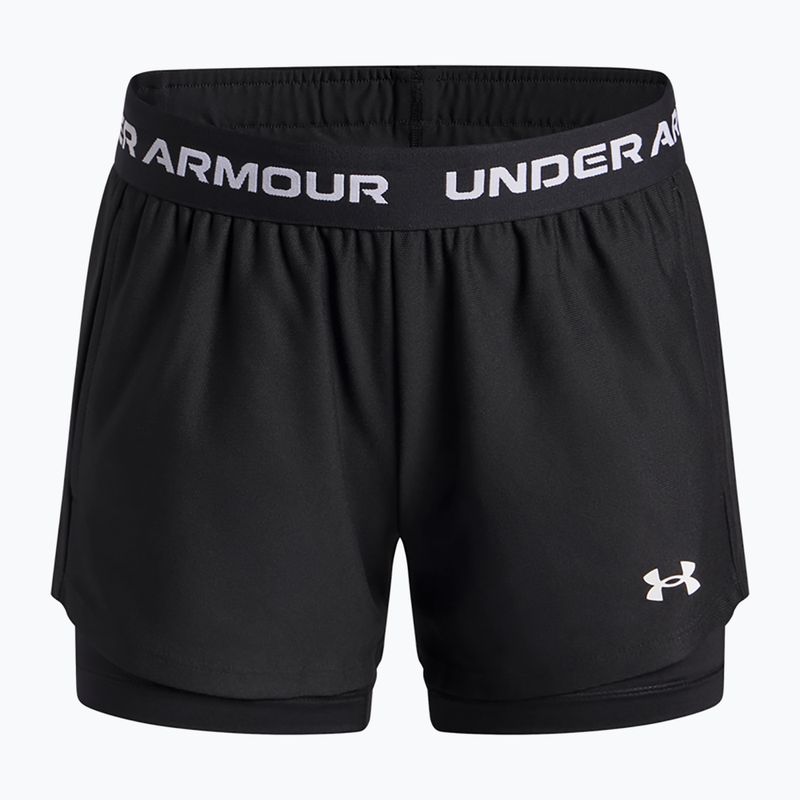 Pantaloni scurți de antrenament pentru copii Under Armour UA Tech Play Up 2IN1 Shorts black/black/white