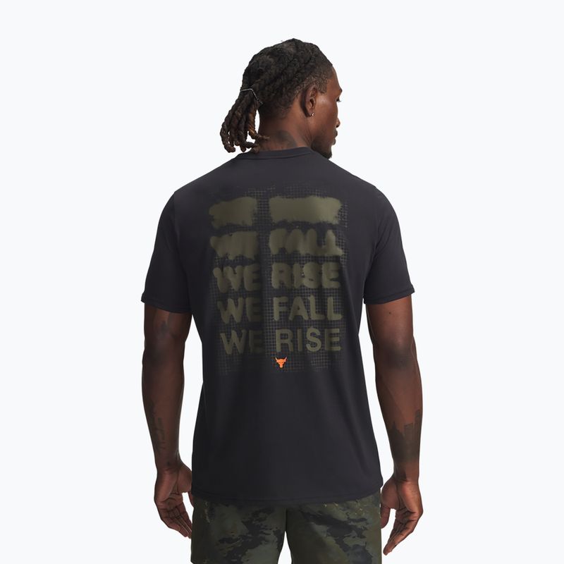 Tricou de antrenamentu pentru bărbați Under Armour Project Rock Q4 1 black/orange base 3
