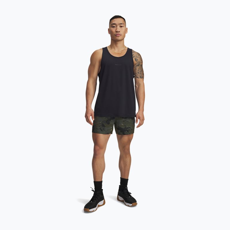 Pantaloni scurți de antrenament pentru bărbați Under Armour Project Rock Ultimate expedition green/black 2