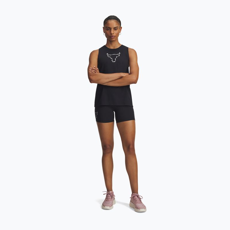 Pantaloni scurți de antrenament pentru femei Under Armour Project Rock Middie black/anthracite 2