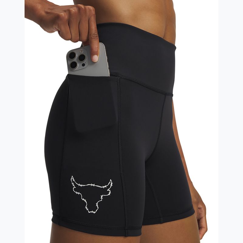Pantaloni scurți de antrenament pentru femei Under Armour Project Rock Middie black/anthracite 4