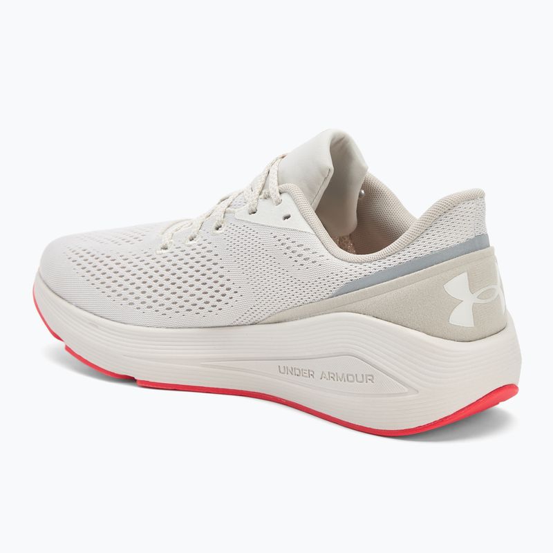 Încălțăminte de alergare pentru bărbați Under Armour Sonic 7 summit white/khaki base/racer red 3
