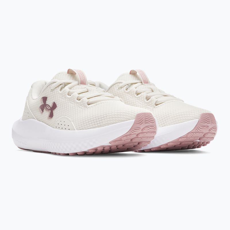 Pantofi de alergare pentru femei Under Armour Charged Surge 4 Summit White/Tourmaline Pink/Metallic Tourmaline Pink 2