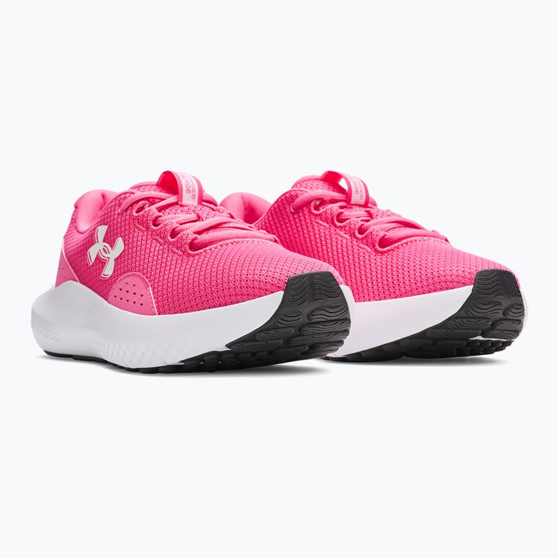 Pantofi de alergare pentru femei Under Armour Charged Surge 4 super pink/super pink/white 2