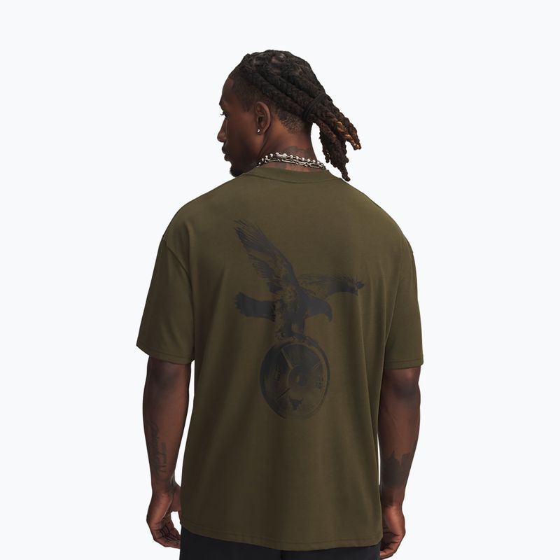 Tricou de antrenament pentru bărbați Under Armour Project Rock Q4 expedition green/black 2
