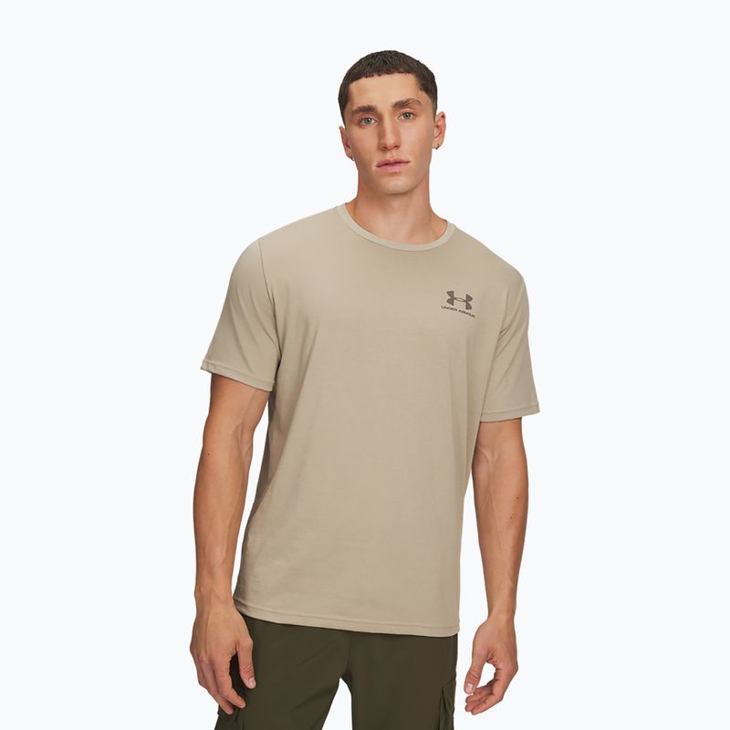 Tricou pentru bărbați  Under Armour Sportstyle Left Chest city khaki/taupe dusk