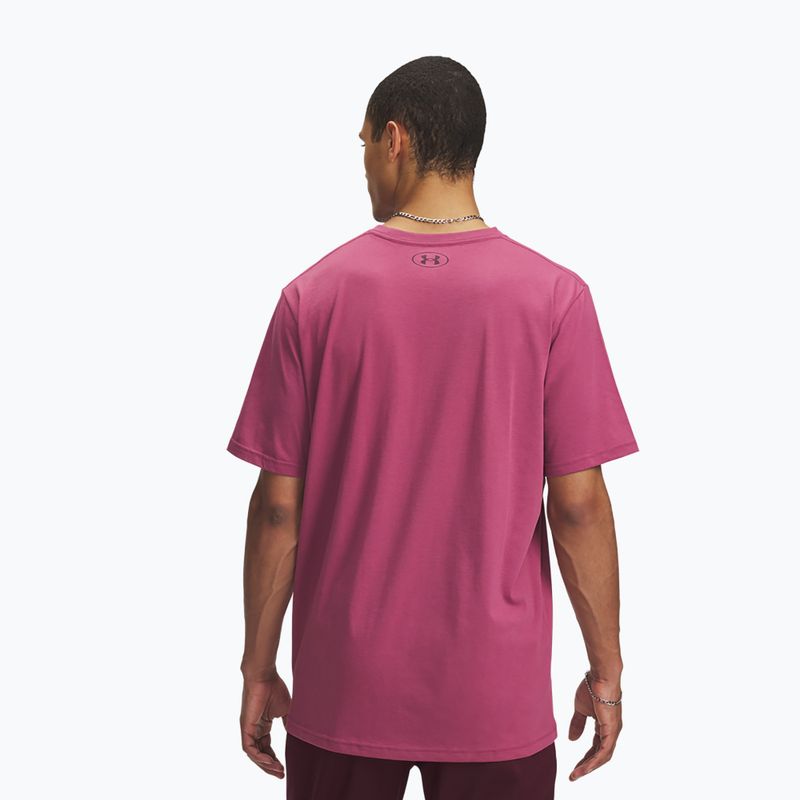 Tricou pentru bărbați  Under Armour Sportstyle Left Chest fuchsia dusk/dark maroon 2