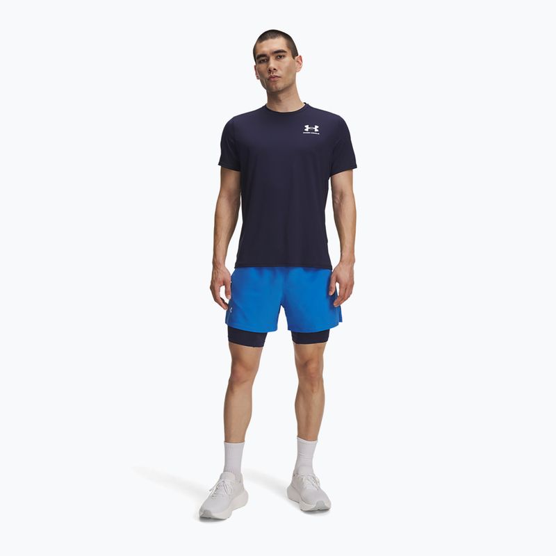 Pantaloni scurți de alergare pentru bărbați Under Armour Launch 5" 2in1 blue atlantis/washed navy/reflective 2